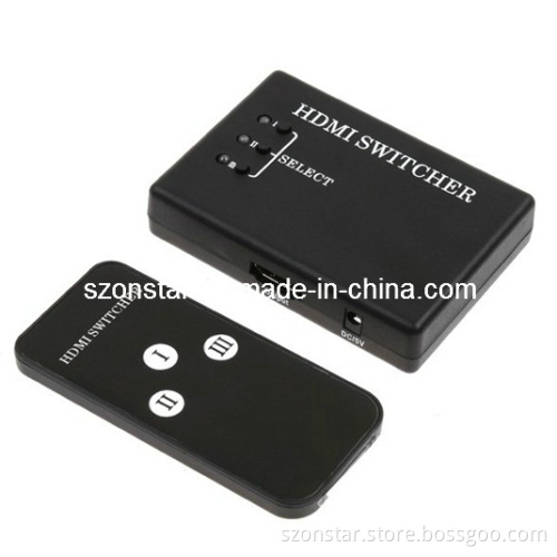 3 Port Mini 1080P HDMI Switch Switcher with Remote